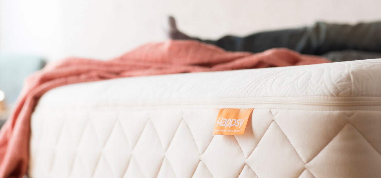 Close-up of a Happsy organic mattress