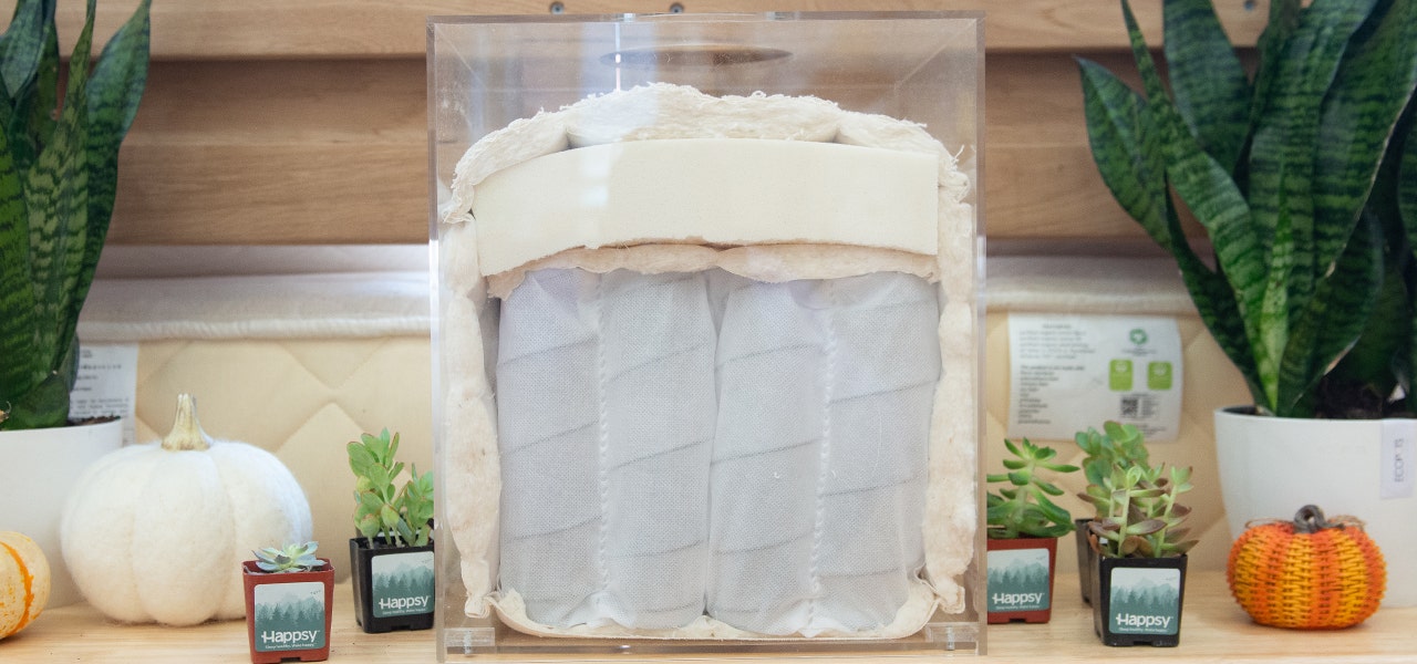 individually incased coils wrapped in organic cotton